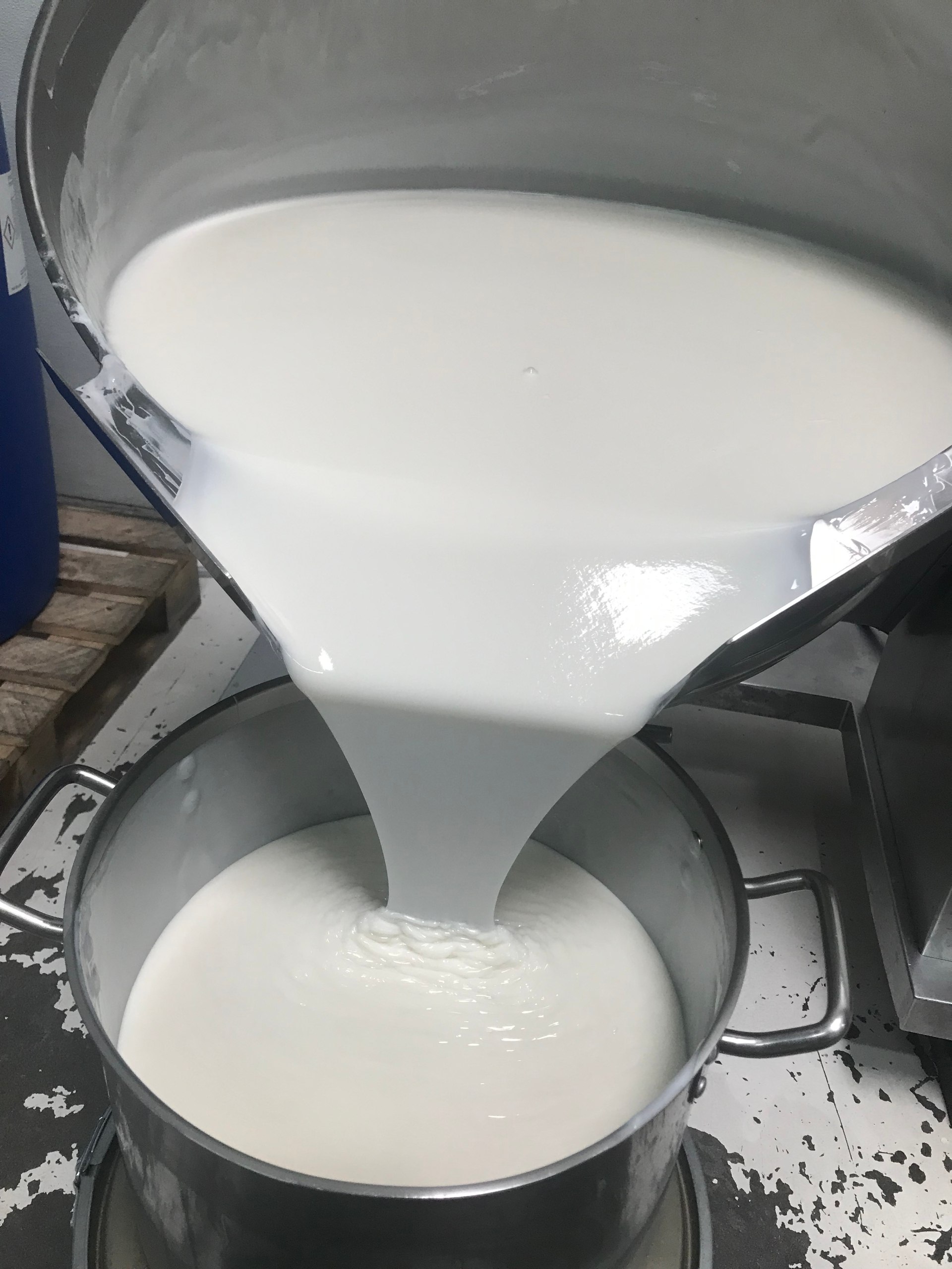 Compounding — product being poured